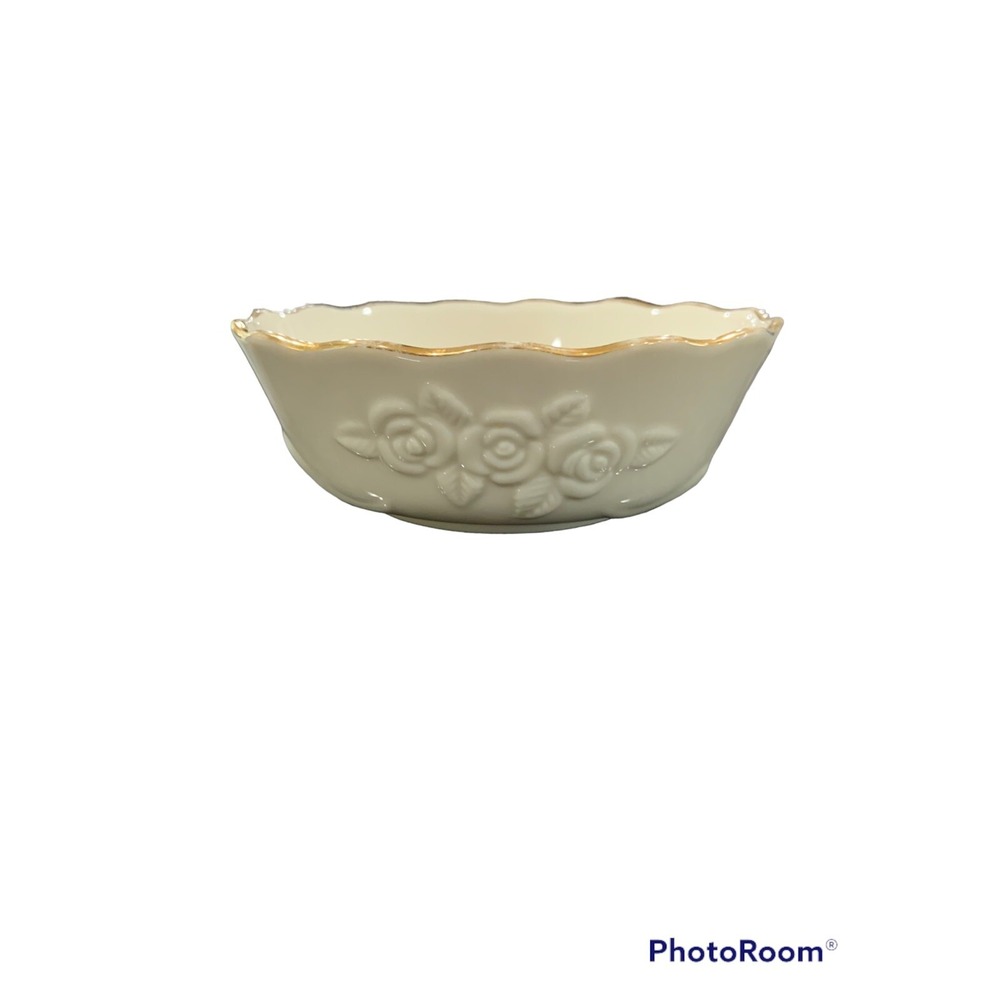 Rose Blossom Bowl Lenox 24K Gold Trim China New in Original Box Certificate